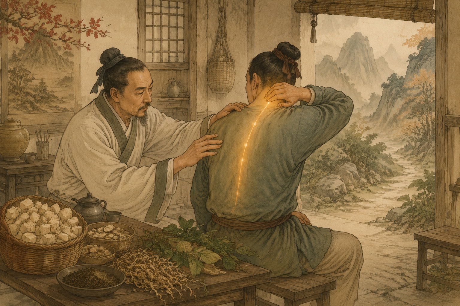 项背强急、太阳阳明合病与下利呕逆的古典场景