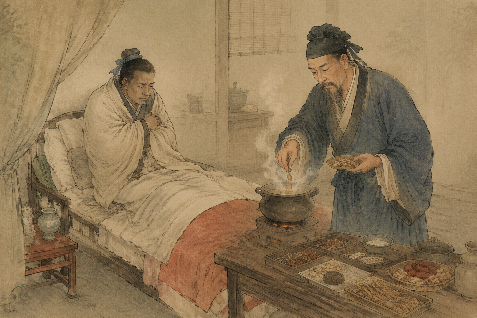 无汗恶寒、表闭紧束与麻黄汤发汗的古典场景