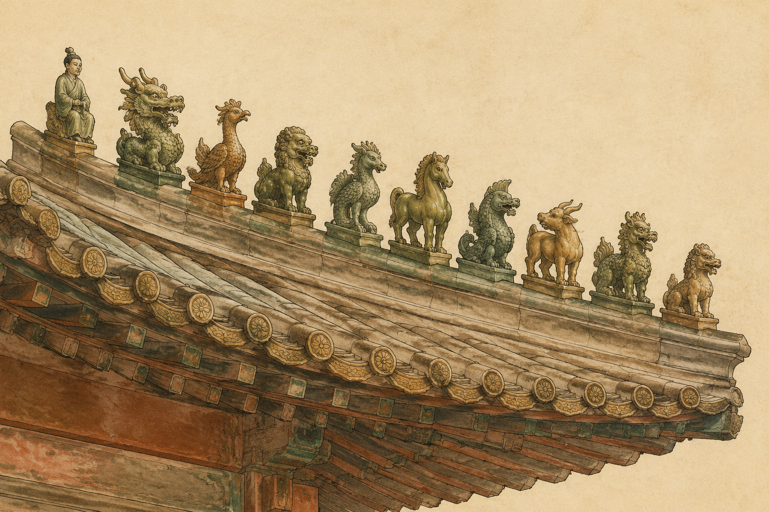 走兽:屋脊端的瓦兽序列